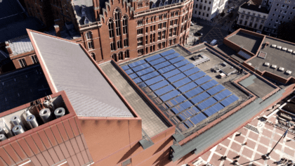 British Library seen from a drone