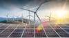 Wind turbines and solar panels