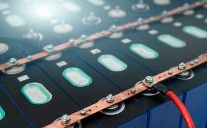 Lithium ion car battery array